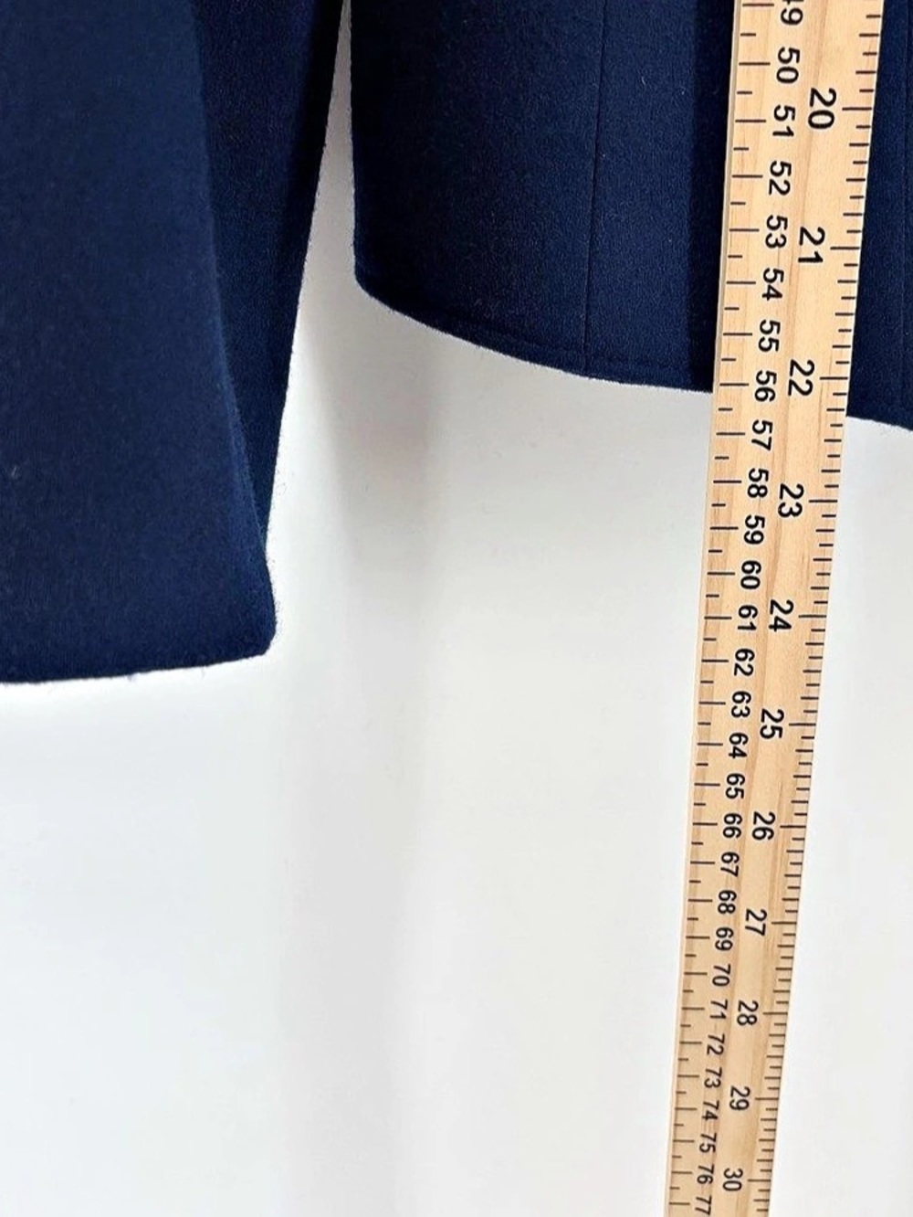 Vintage Pendleton Navy Virgin Wool Collarless Blazer Size 8 - Picture 5 of 10